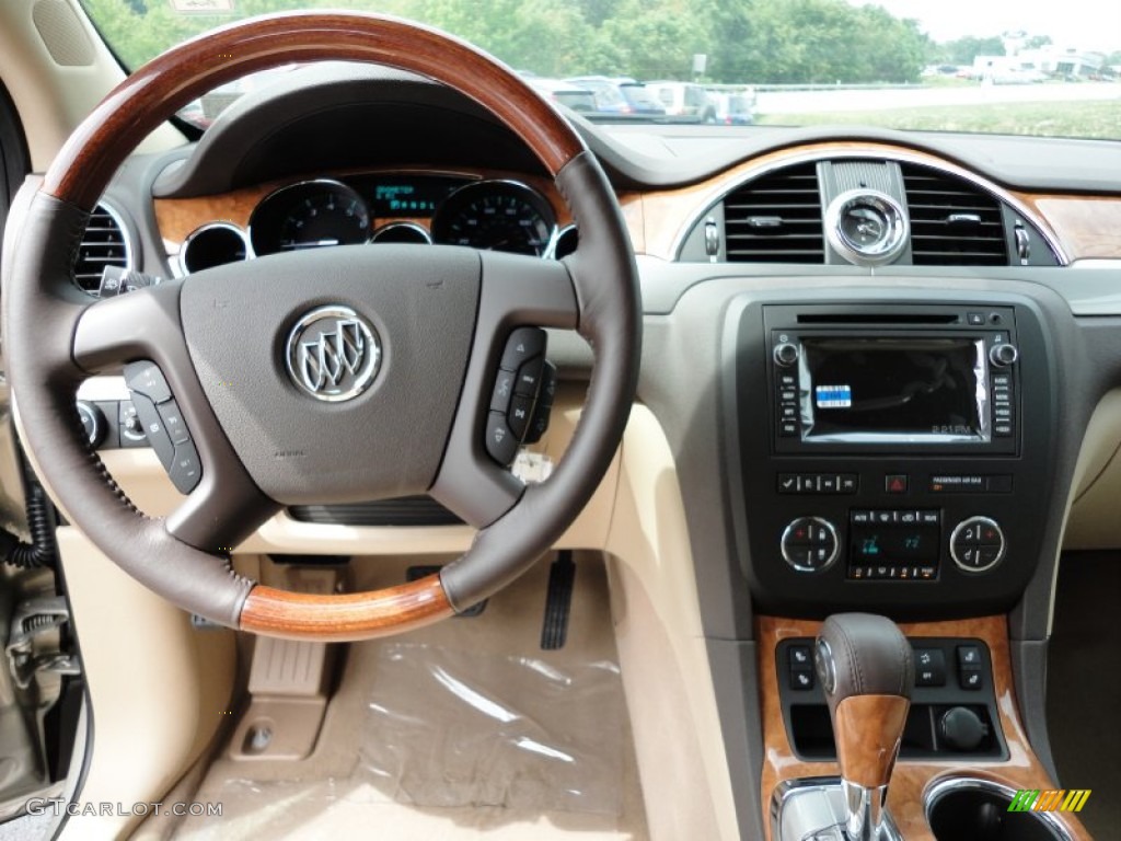 2012 Buick Enclave AWD Cashmere Dashboard Photo #53579328