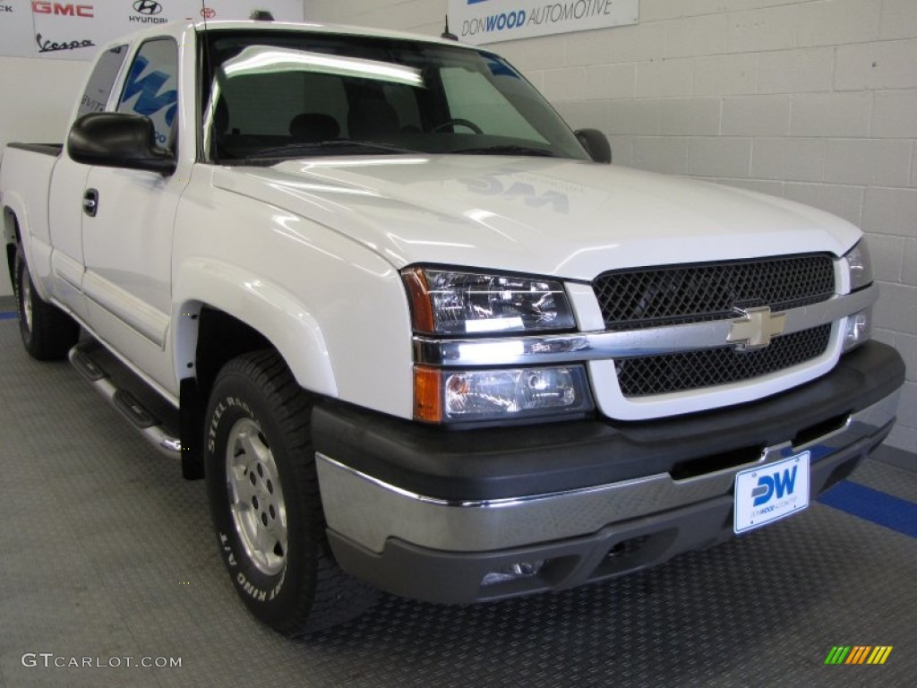 2004 Silverado 1500 Z71 Extended Cab 4x4 - Summit White / Dark Charcoal photo #1