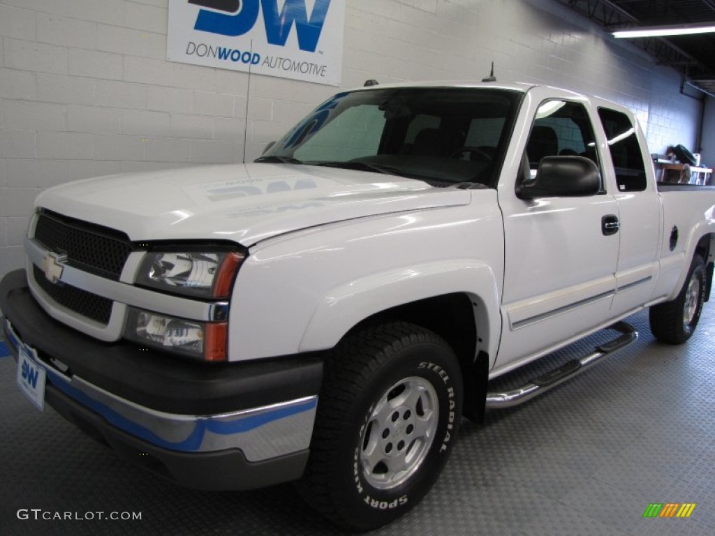 2004 Silverado 1500 Z71 Extended Cab 4x4 - Summit White / Dark Charcoal photo #2