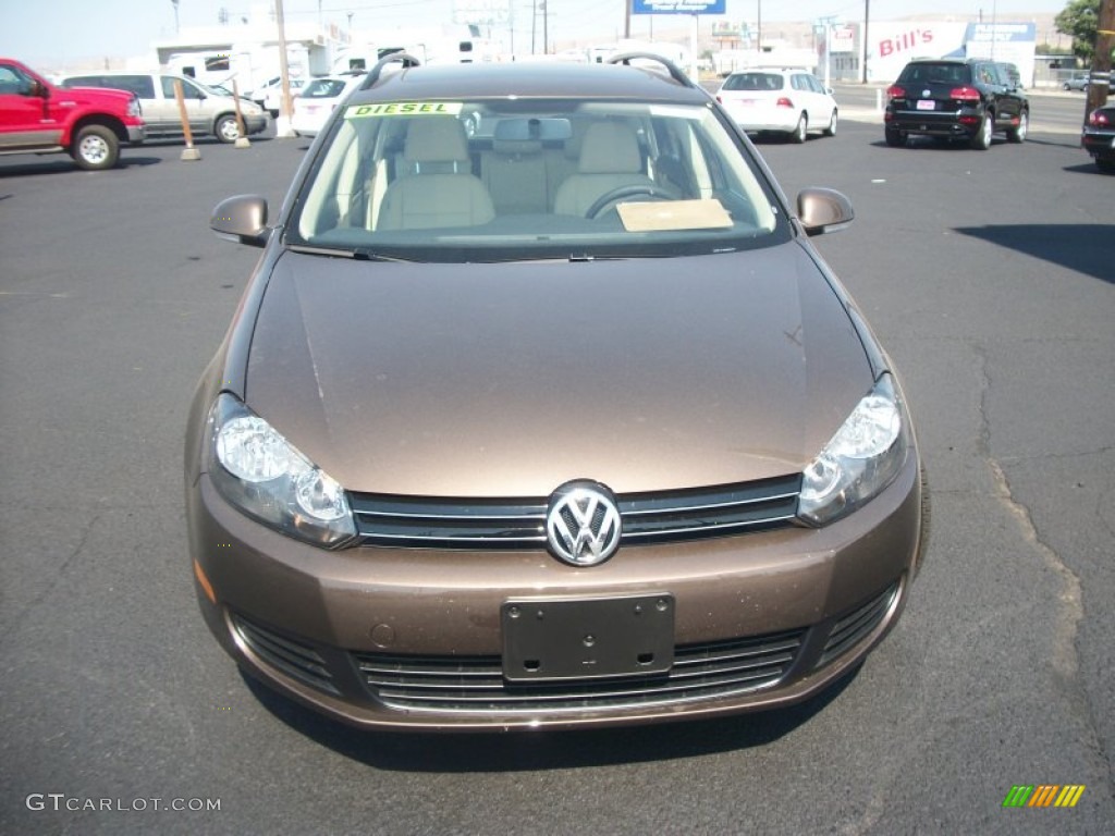 2012 Jetta TDI SportWagen - Toffee Brown Metallic / Cornsilk Beige photo #2