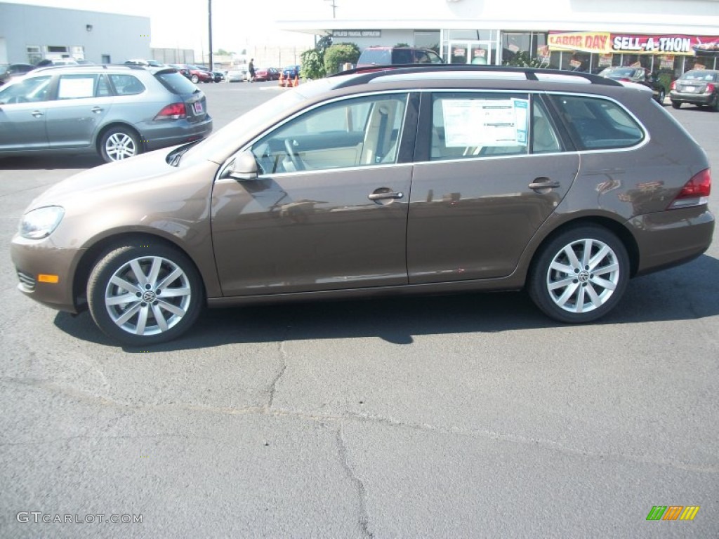 2012 Jetta TDI SportWagen - Toffee Brown Metallic / Cornsilk Beige photo #4