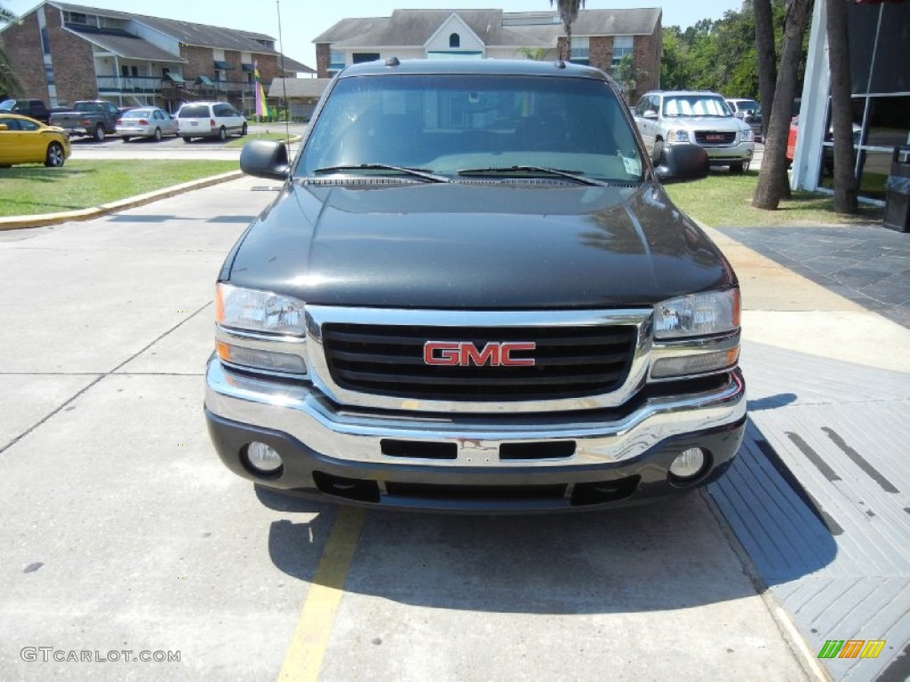 2005 Sierra 1500 SLE Crew Cab - Carbon Metallic / Dark Pewter photo #2