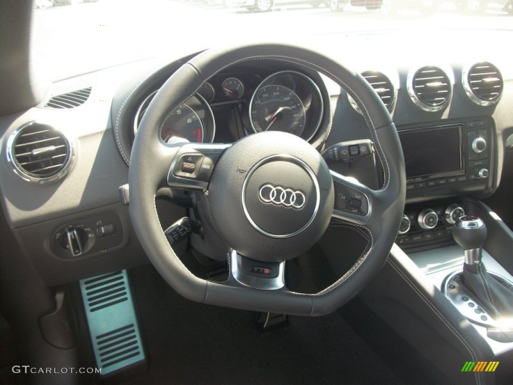 2012 Audi TT S 2.0T quattro Coupe Black Steering Wheel Photo #53584046