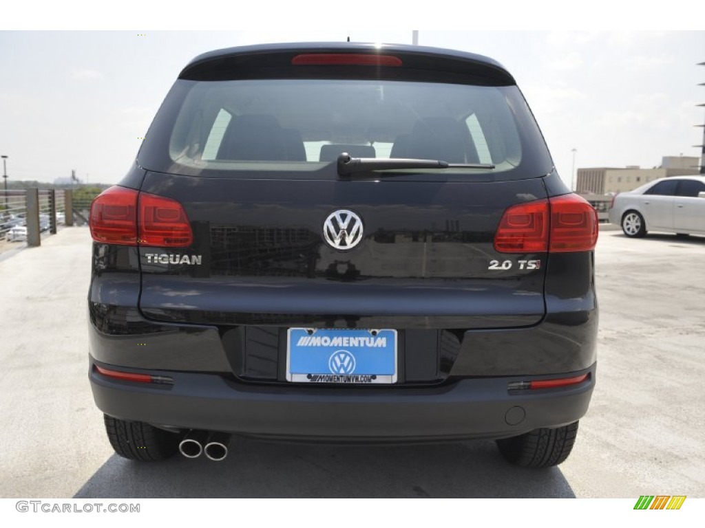 2012 Tiguan S - Deep Black Metallic / Black photo #4