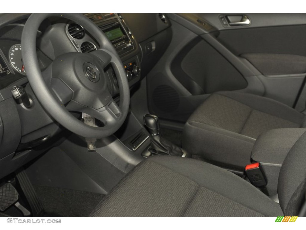 2012 Tiguan S - Deep Black Metallic / Black photo #9