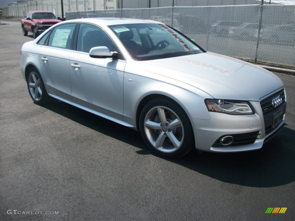 2012 A4 2.0T quattro Sedan - Ice Silver Metallic / Black photo #1