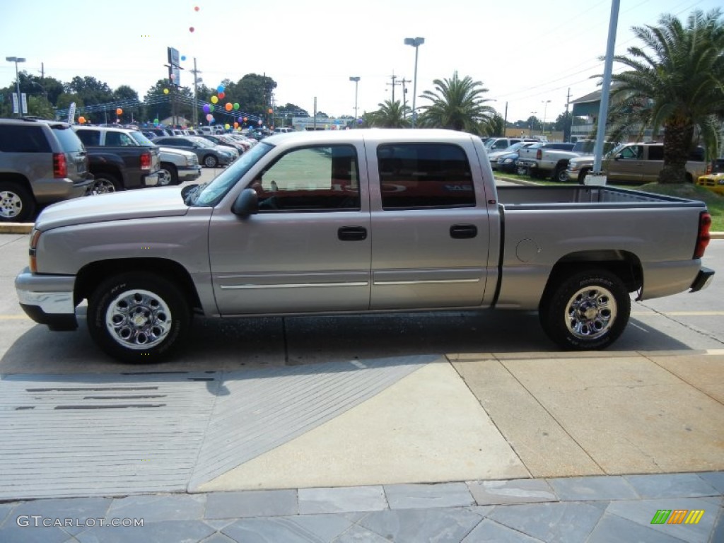 2006 Silverado 1500 LS Crew Cab - Silver Birch Metallic / Dark Charcoal photo #5