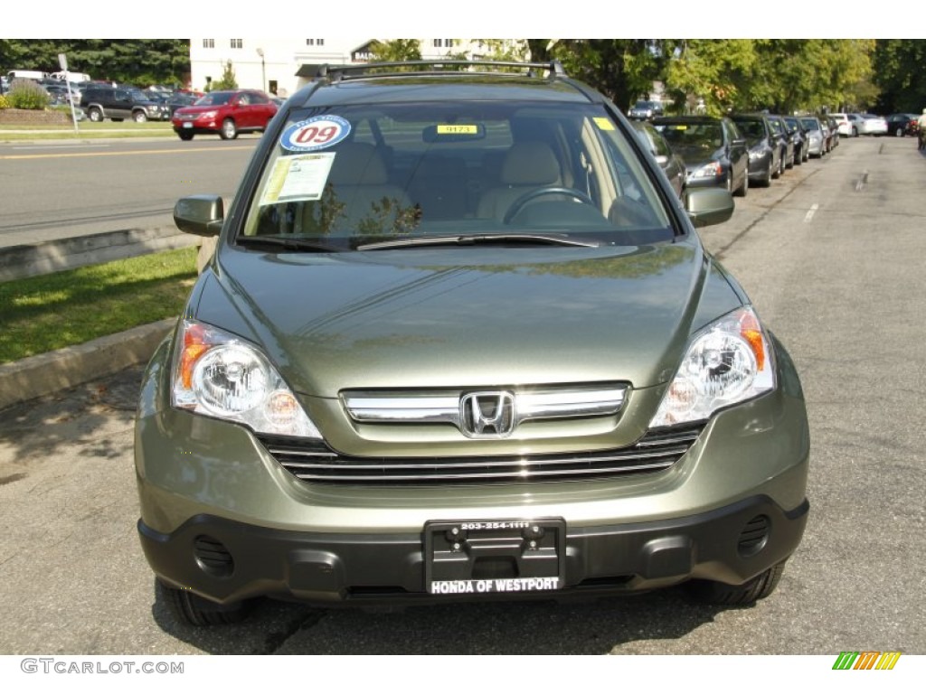 2009 CR-V EX-L 4WD - Green Tea Metallic / Ivory photo #2