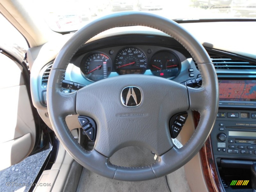 2003 Acura TL 3.2 Parchment Steering Wheel Photo #53587790