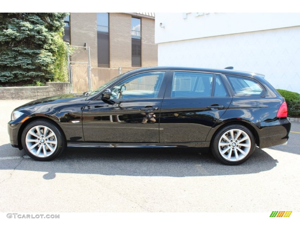 2011 3 Series 328i Sports Wagon - Black Sapphire Metallic / Black photo #8