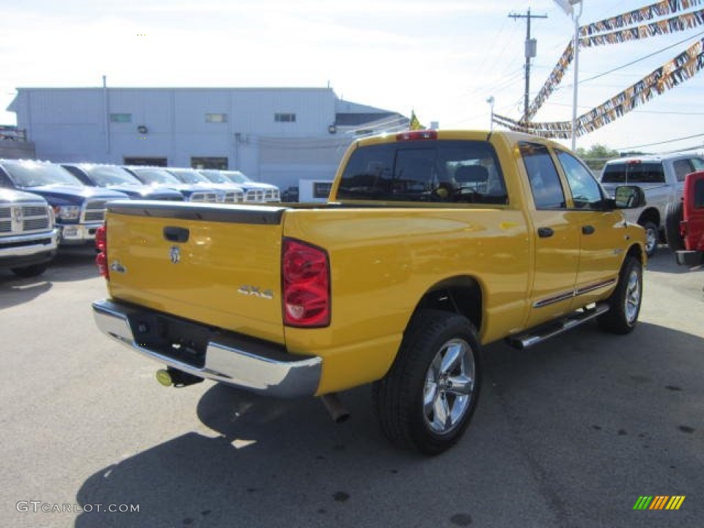 2008 Ram 1500 Big Horn Edition Quad Cab 4x4 - Detonator Yellow / Medium Slate Gray photo #5