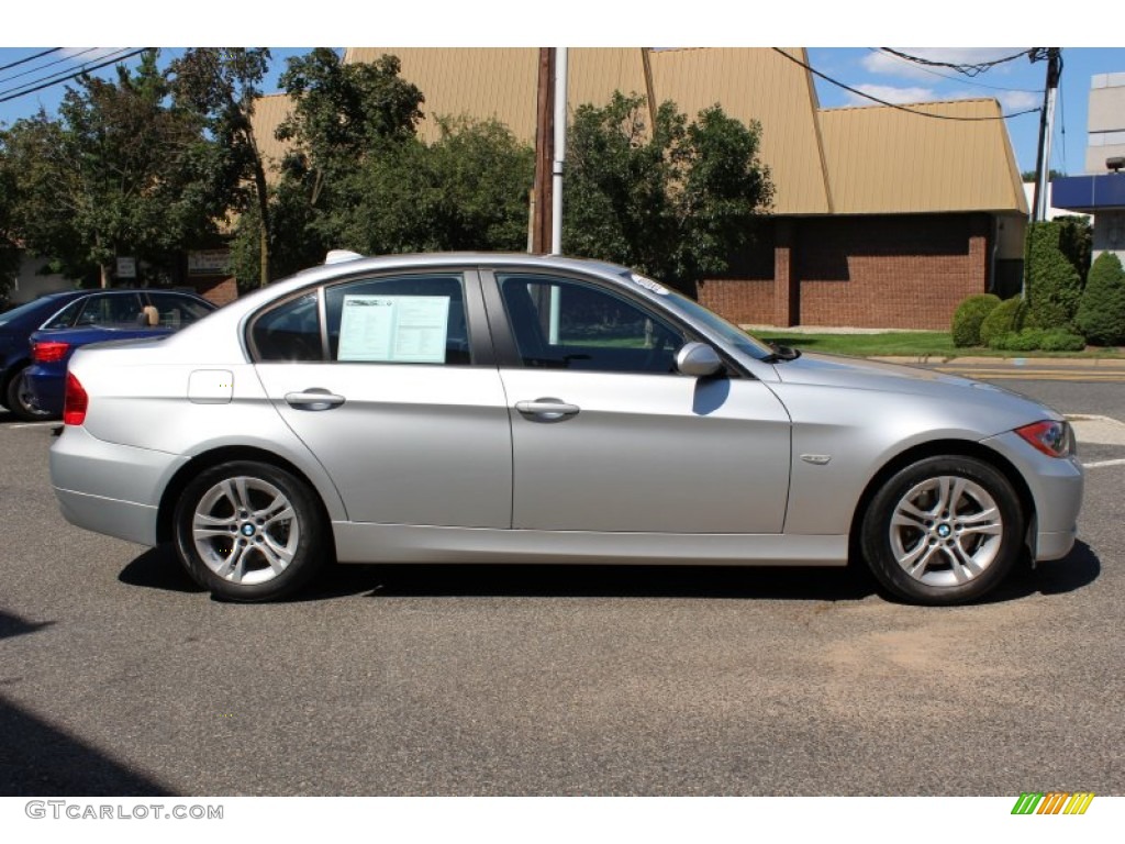 2008 3 Series 328xi Sedan - Titanium Silver Metallic / Black photo #4