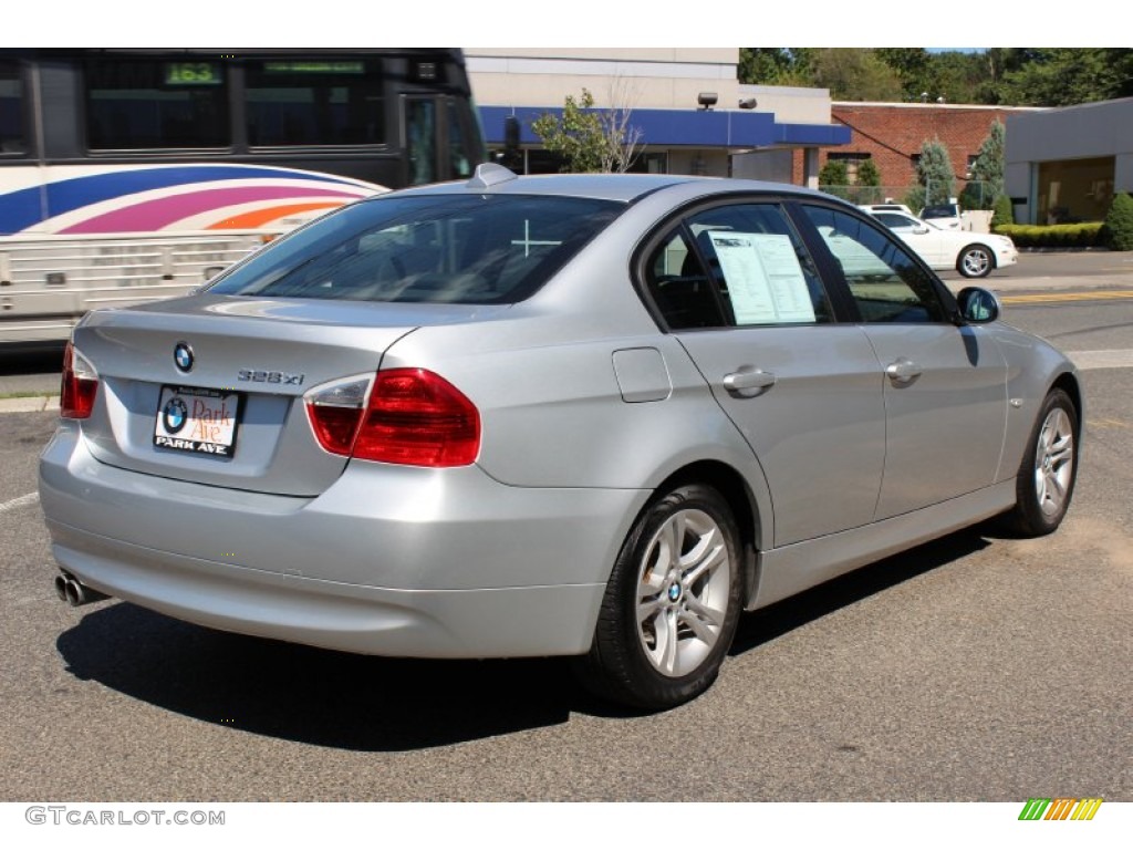 2008 3 Series 328xi Sedan - Titanium Silver Metallic / Black photo #5