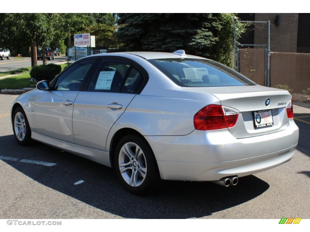 2008 3 Series 328xi Sedan - Titanium Silver Metallic / Black photo #7