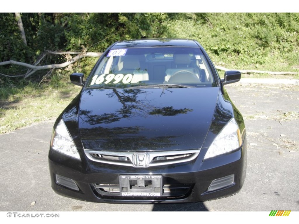 2007 Accord EX Sedan - Nighthawk Black Pearl / Ivory photo #2