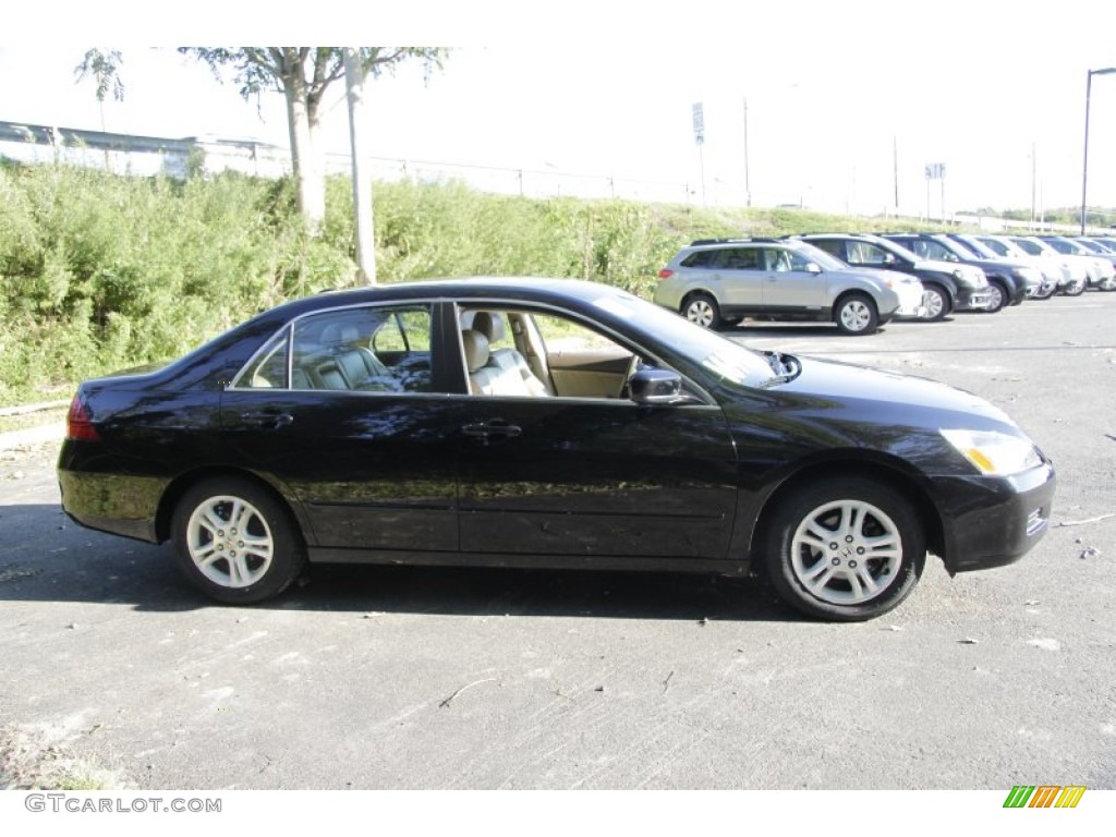 2007 Accord EX Sedan - Nighthawk Black Pearl / Ivory photo #4