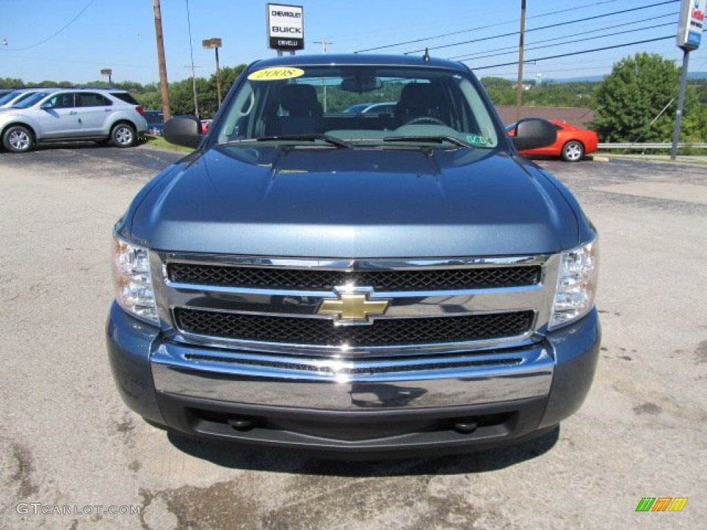 2008 Silverado 1500 LS Extended Cab 4x4 - Blue Granite Metallic / Dark Titanium photo #11