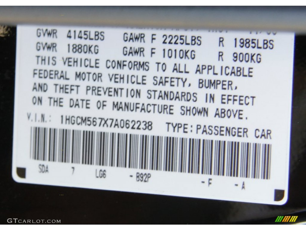 2007 Accord EX Sedan - Nighthawk Black Pearl / Ivory photo #27