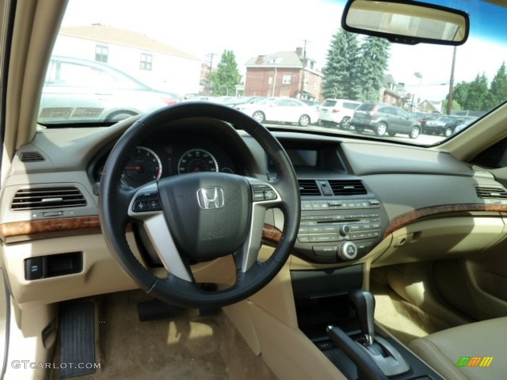 2009 Accord EX-L V6 Sedan - Bold Beige Metallic / Ivory photo #14
