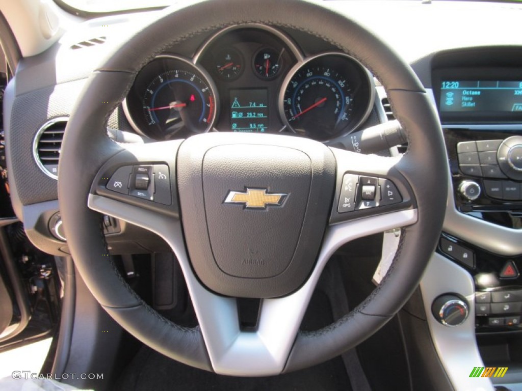 2012 Chevrolet Cruze LT Jet Black Steering Wheel Photo #53593696