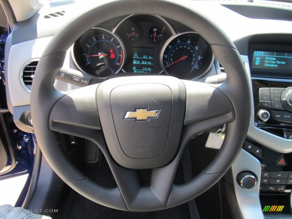 2012 Chevrolet Cruze LS Jet Black/Medium Titanium Steering Wheel Photo #53593894
