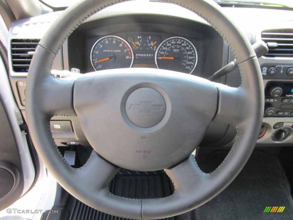 2012 Chevrolet Colorado LT Crew Cab 4x4 Ebony Steering Wheel Photo #53594768
