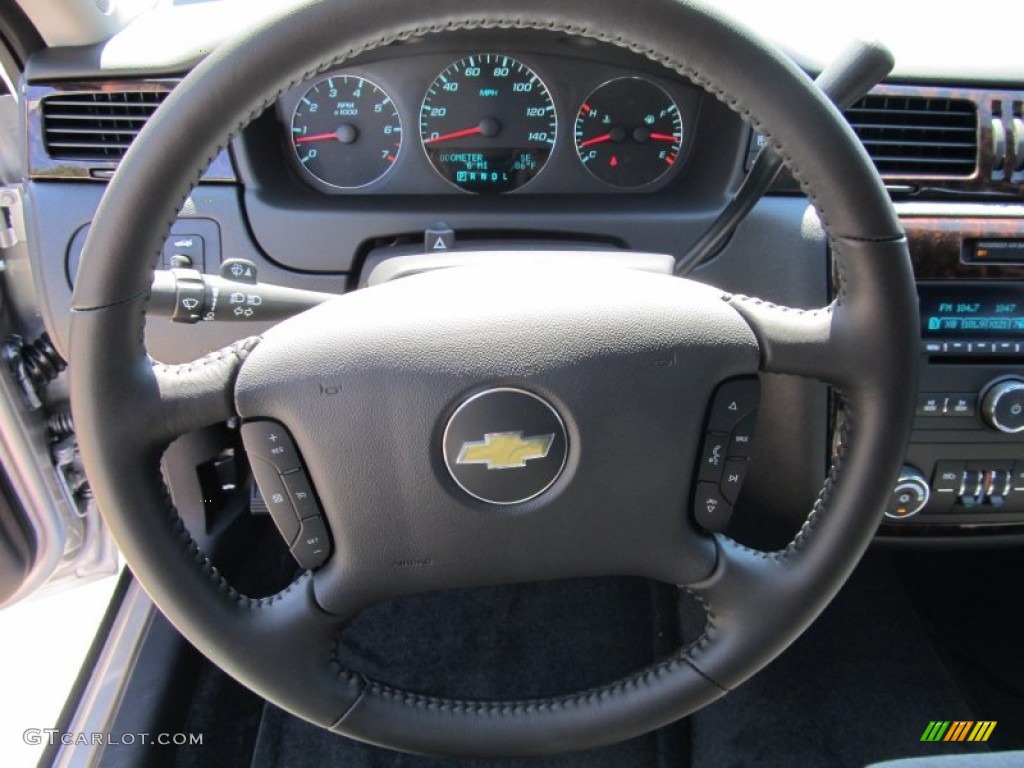 2012 Chevrolet Impala LT Ebony Steering Wheel Photo #53595091