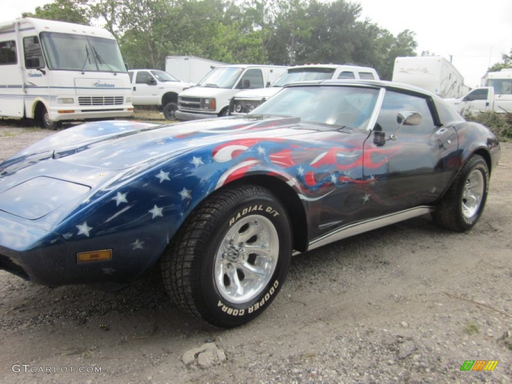 1976 Corvette Stingray Coupe - Bright Blue Metallic / Black photo #4
