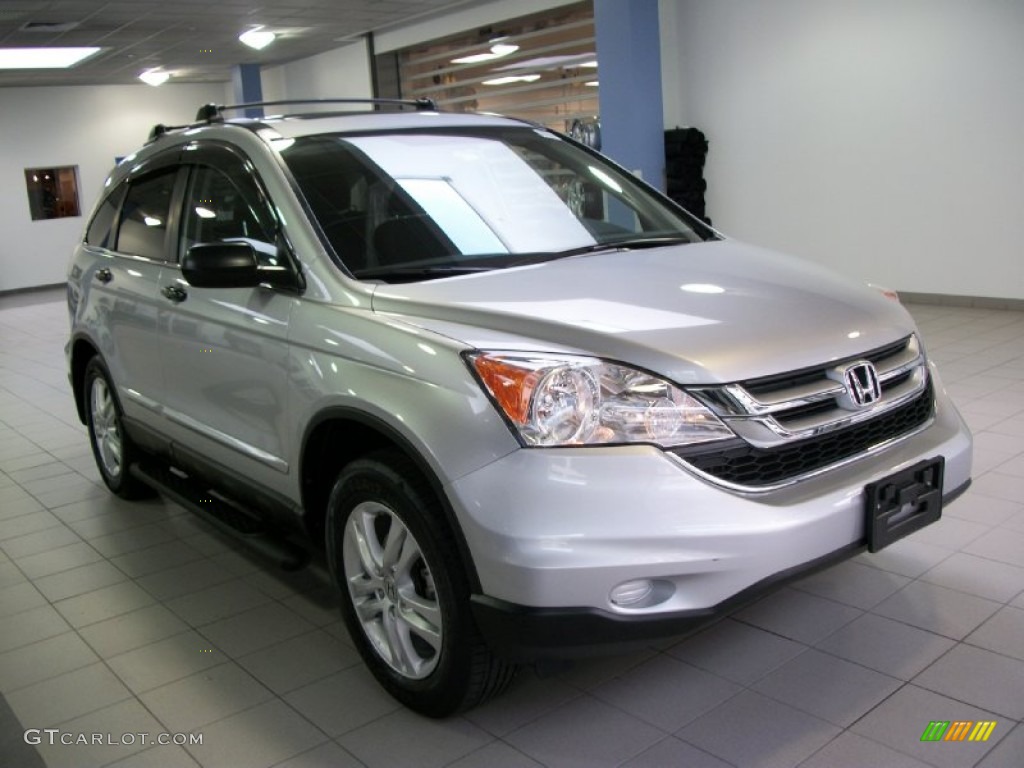 2010 CR-V EX AWD - Alabaster Silver Metallic / Black photo #3