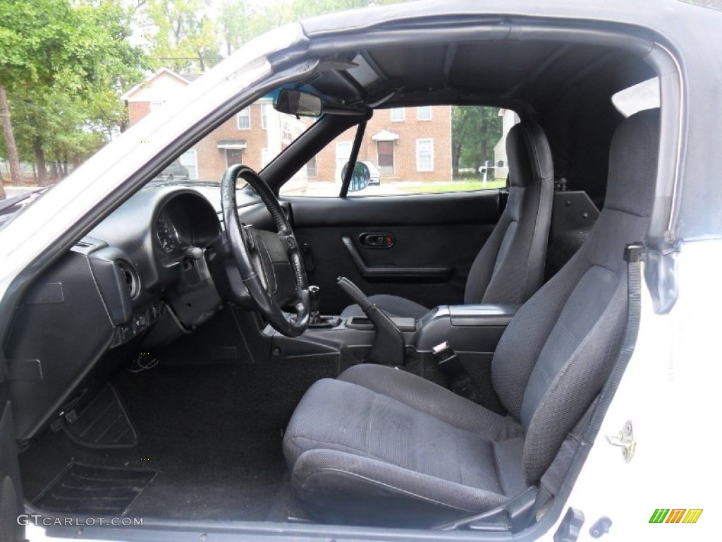Black Interior 1990 Mazda MX-5 Miata Roadster Photo #53597521