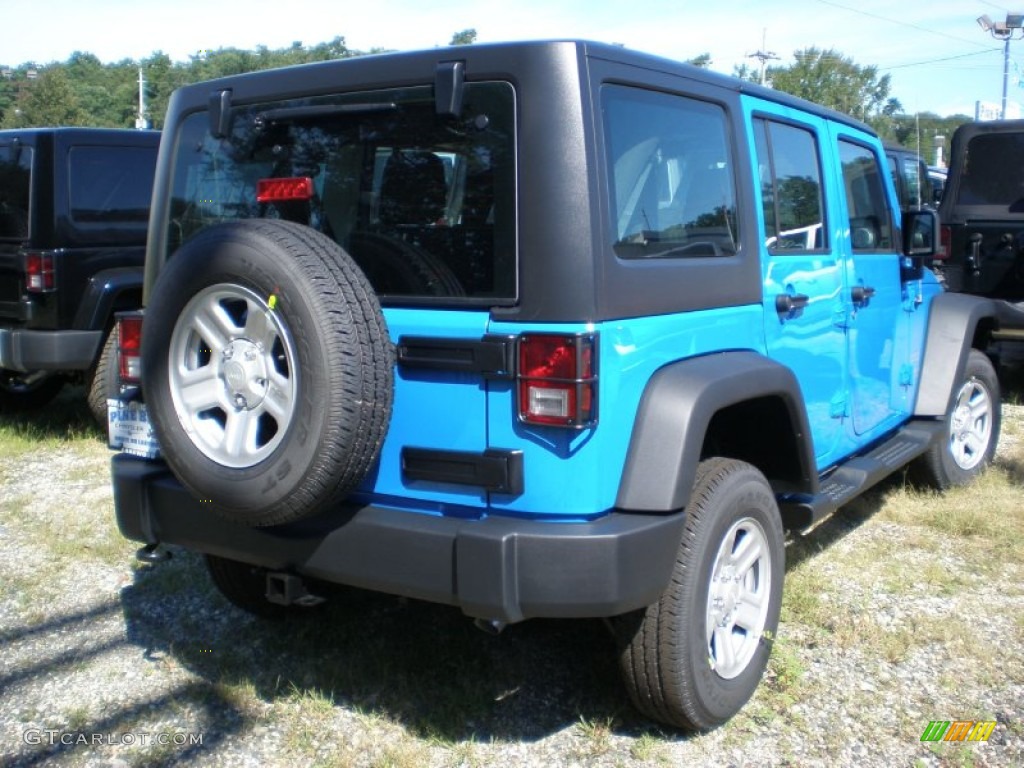 Cosmos Blue 2012 Jeep Wrangler Unlimited Sport 4x4 Exterior Photo #53598798