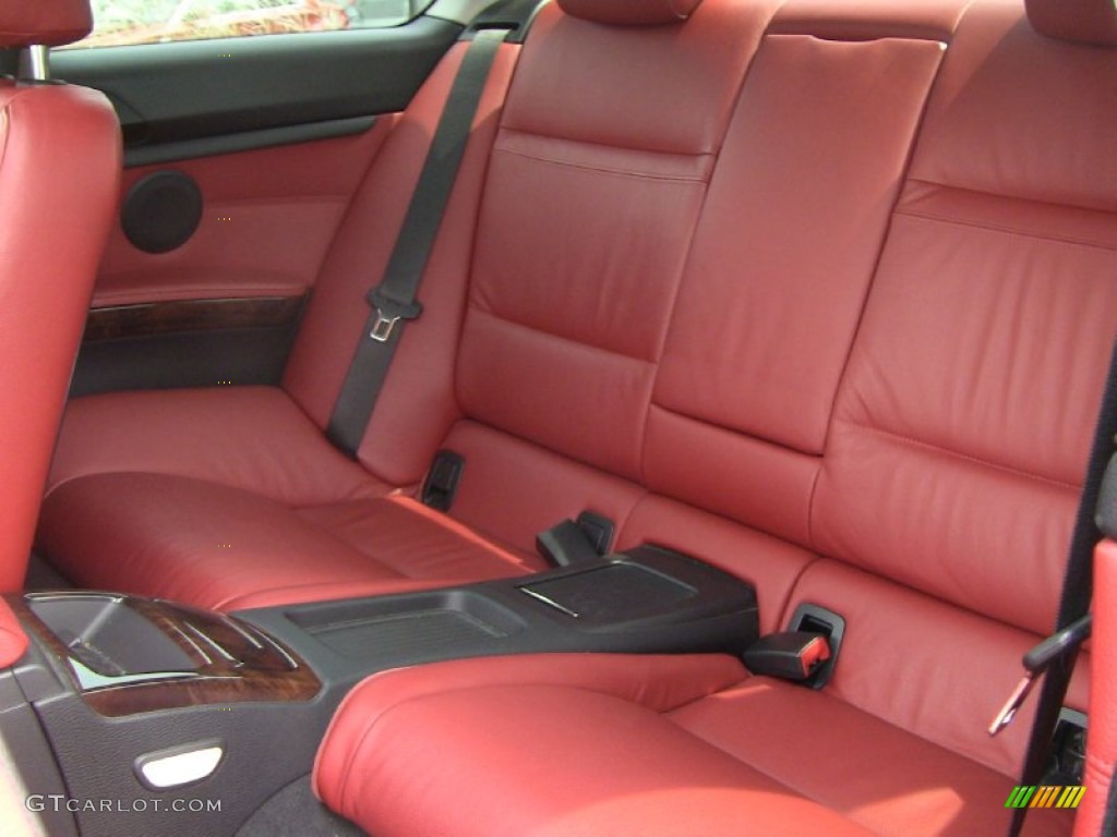 2007 3 Series 328xi Coupe - Black Sapphire Metallic / Coral Red/Black photo #11