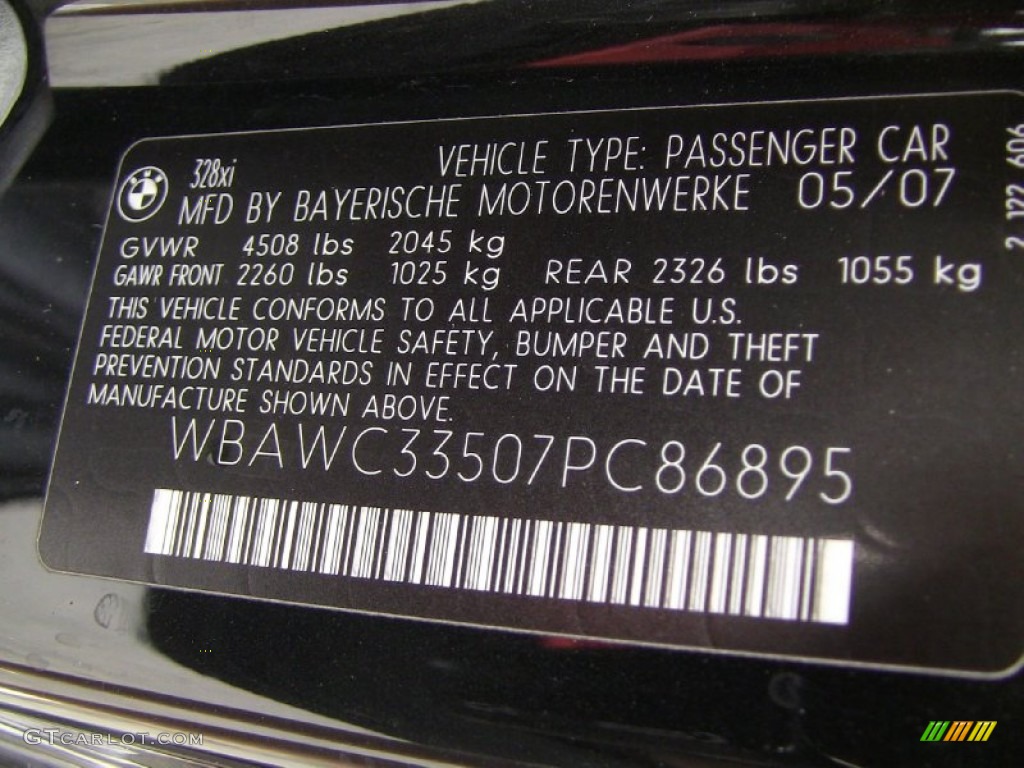2007 3 Series 328xi Coupe - Black Sapphire Metallic / Coral Red/Black photo #16