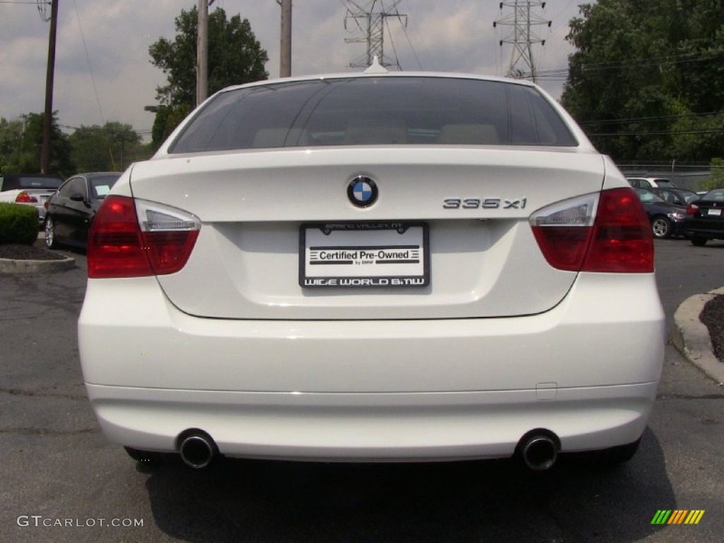 2008 3 Series 335xi Sedan - Alpine White / Beige photo #5