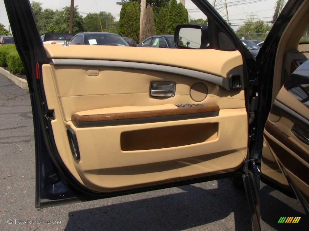 2008 BMW 7 Series 750i Sedan Beige Door Panel Photo #53599935