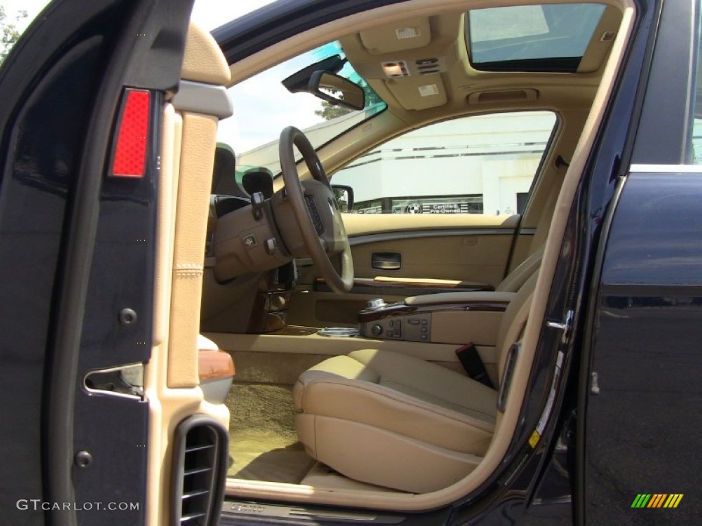 2008 7 Series 750i Sedan - Monaco Blue Metallic / Beige photo #8