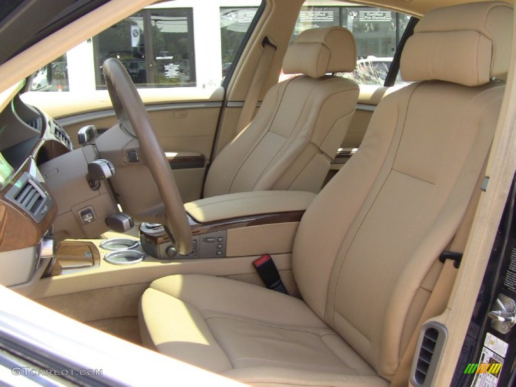 Beige Interior 2008 BMW 7 Series 750i Sedan Photo #53599965