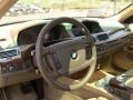 Beige 2008 BMW 7 Series 750i Sedan Steering Wheel