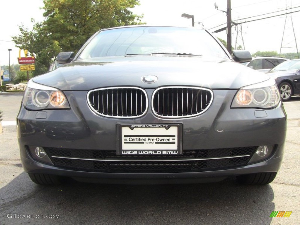 2008 5 Series 528xi Sedan - Platinum Grey Metallic / Grey photo #2