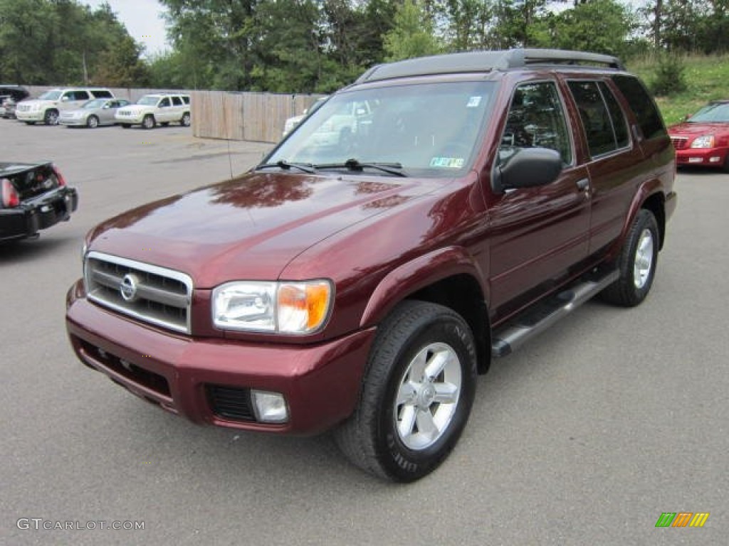 2003 Pathfinder SE 4x4 - Merlot Red Pearl / Charcoal photo #3