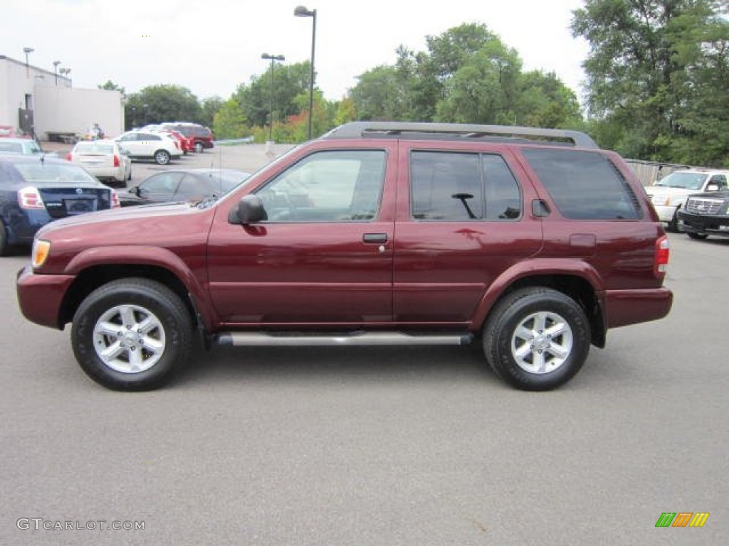 2003 Pathfinder SE 4x4 - Merlot Red Pearl / Charcoal photo #4