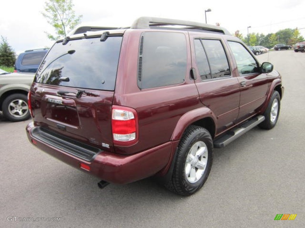 2003 Pathfinder SE 4x4 - Merlot Red Pearl / Charcoal photo #7