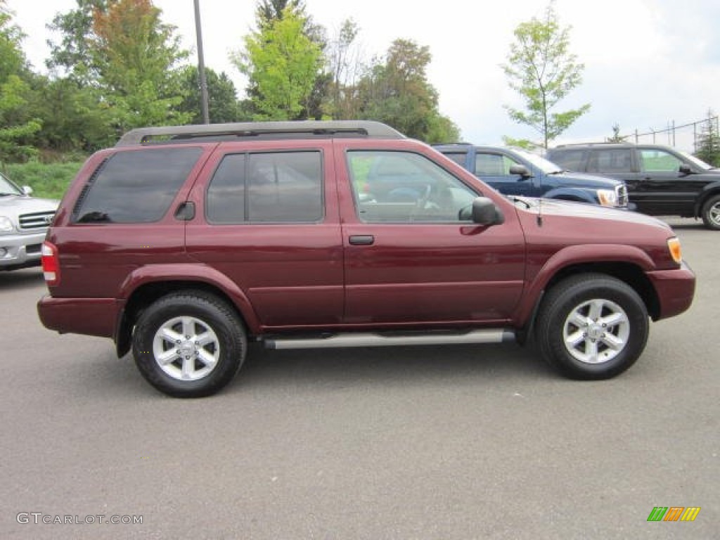 2003 Pathfinder SE 4x4 - Merlot Red Pearl / Charcoal photo #8