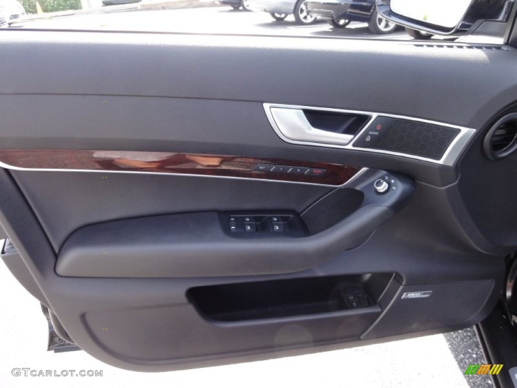 2010 Audi A6 3.0 TFSI quattro Sedan Black Door Panel Photo #53602089