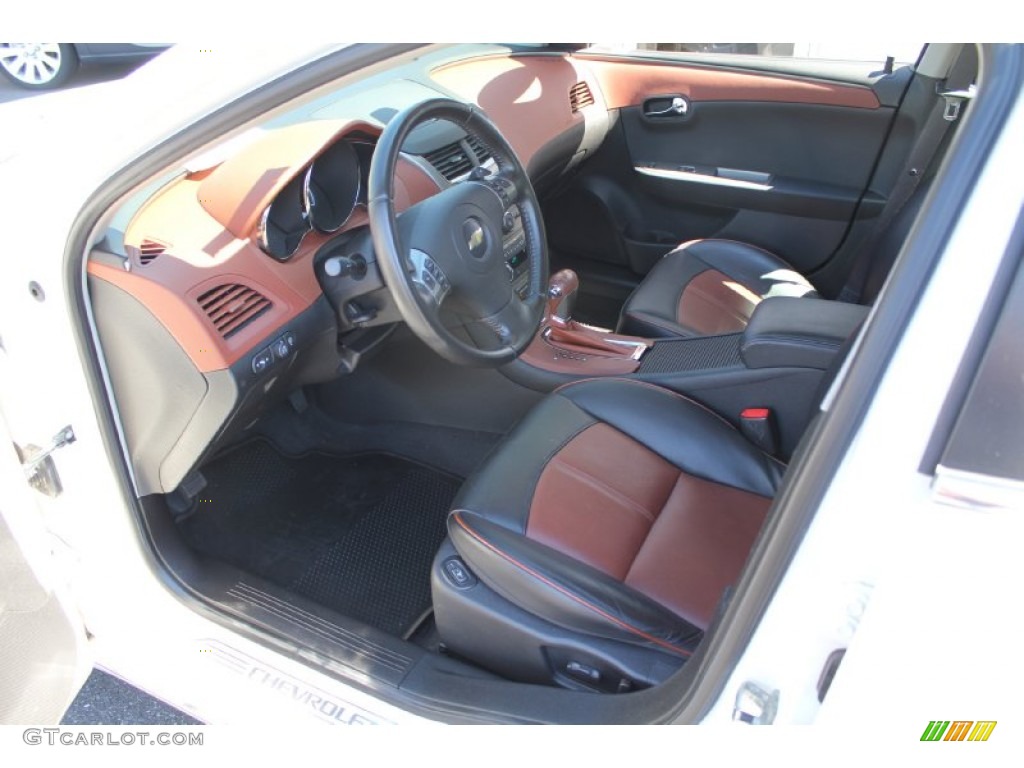 Ebony/Brick Red Interior 2008 Chevrolet Malibu LTZ Sedan Photo #53603163