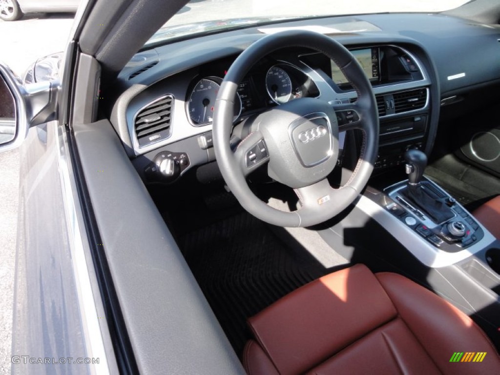 2011 Audi S5 4.2 FSI quattro Coupe Black/Tuscan Brown Silk Nappa Leather Dashboard Photo #53603298
