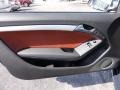 Black/Tuscan Brown Silk Nappa Leather 2011 Audi S5 4.2 FSI quattro Coupe Door Panel