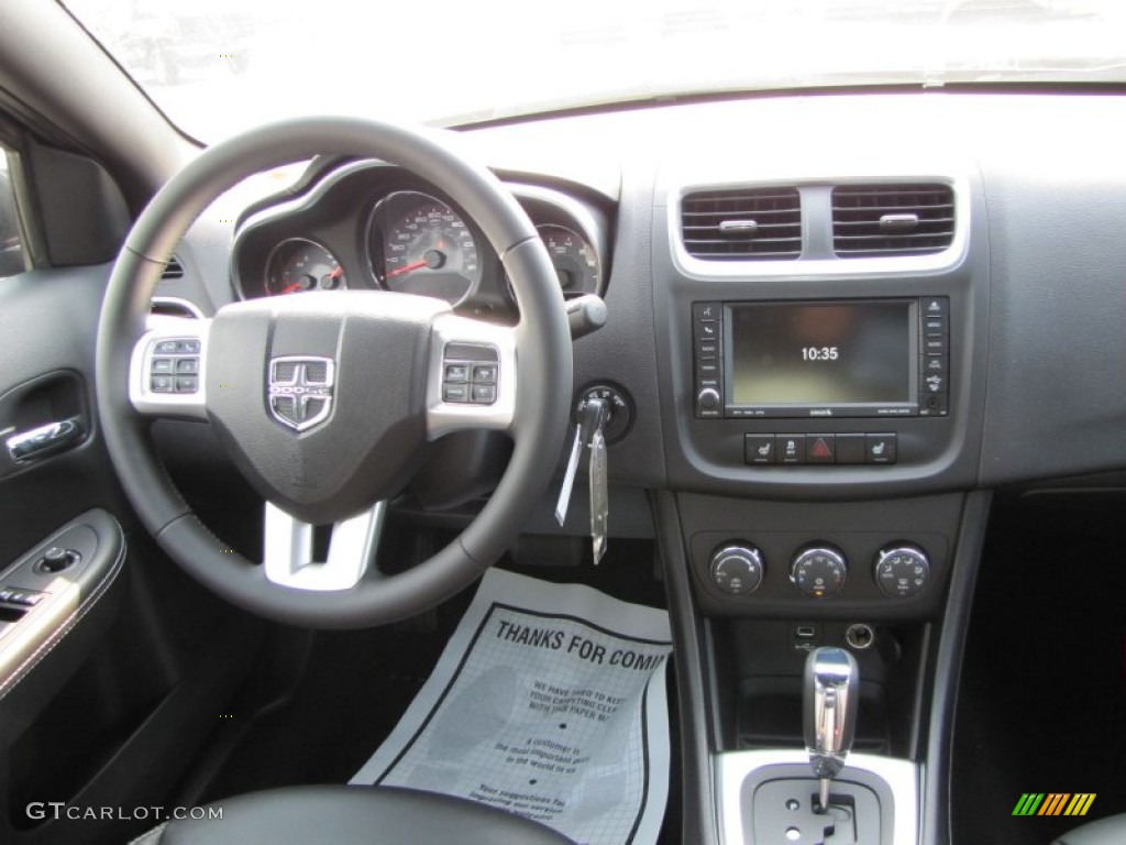 2011 Dodge Avenger Lux Black Dashboard Photo #53603382