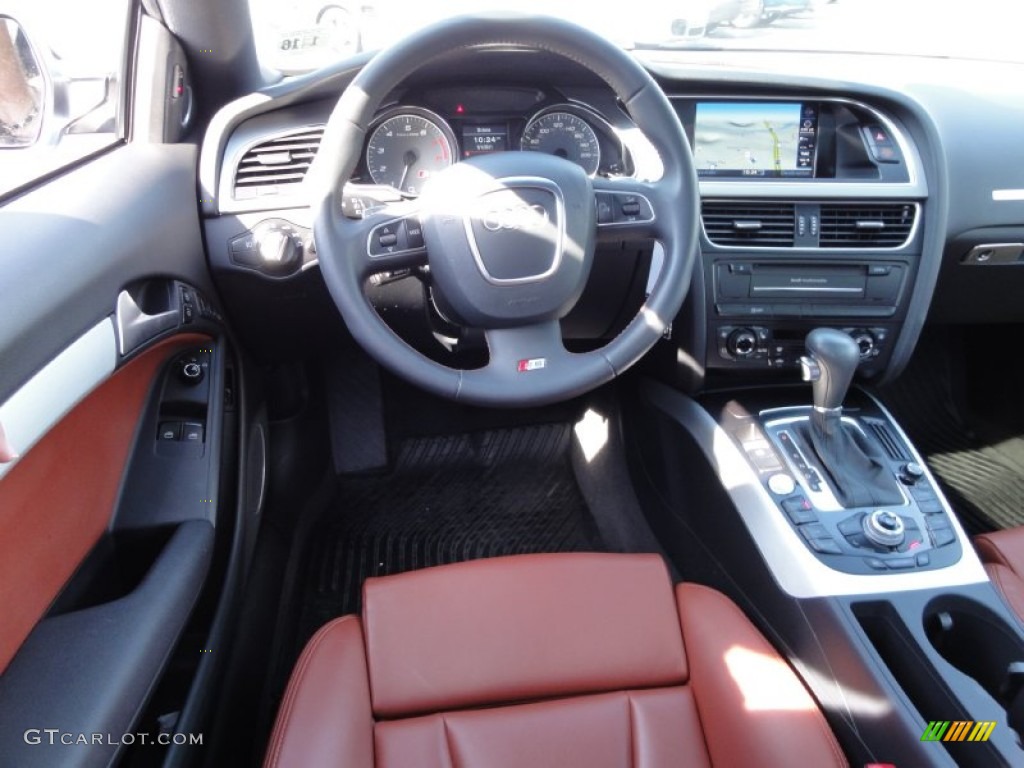 2011 Audi S5 4.2 FSI quattro Coupe Black/Tuscan Brown Silk Nappa Leather Dashboard Photo #53603598