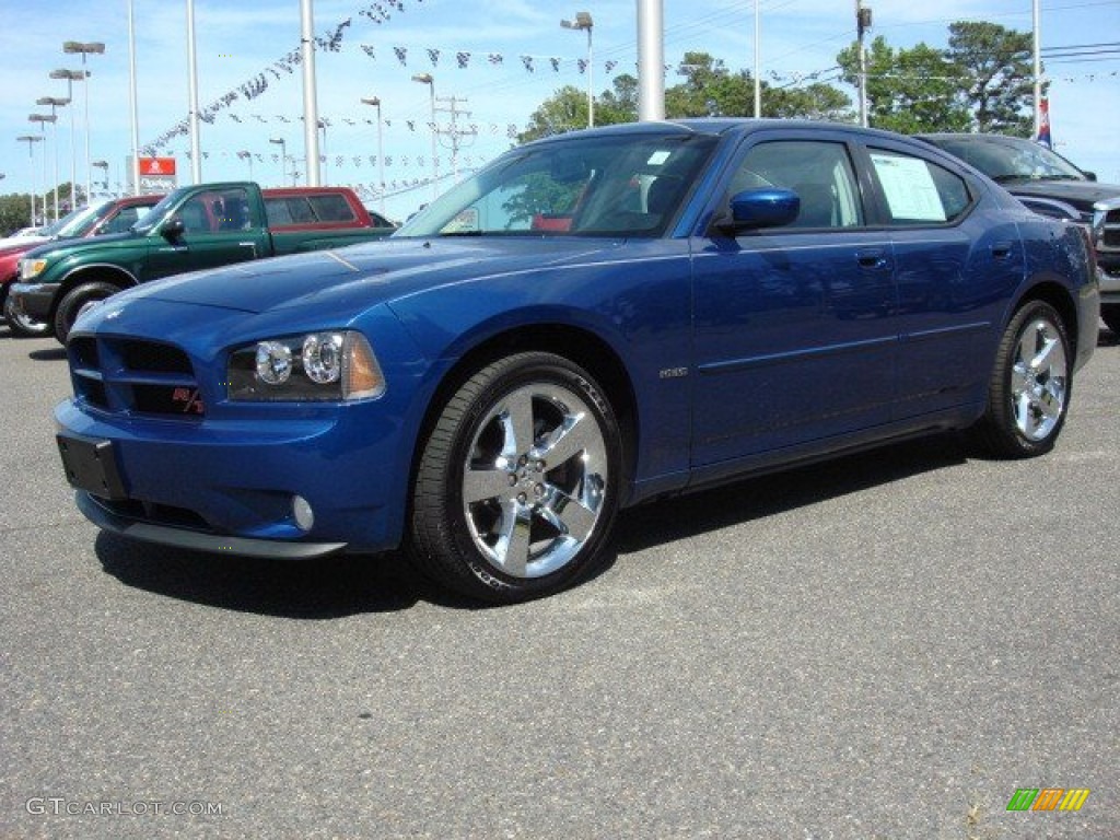 2010 Charger R/T - Deep Water Blue Pearl / Dark Slate Gray photo #2